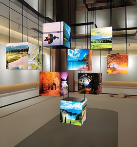 Pantalla LED Cúbica a Todo Color para Interiores y Exteriores, 5 Lados, Paneles LED de 128x128 para Anuncios en Tiendas, Soporte de Servicio Completo - Product Image 2