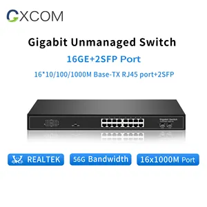 24 Port Switch OEM 10/100/1000Mbps Ethernet 4 8 16 24 Port Gigabit RJ45 Optic Fiber SFP Uplink Network Switch
