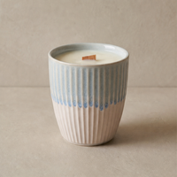 Bougie parfumée bleu poussière créative de luxe, étiquette privée personnalisée, bougie d'aromathérapie pour la décoration de la maison
