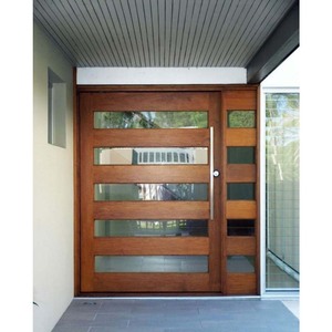 Porte pivotante d'entrée principale en bois massif, moderne et luxueuse, en cèdre, acajou, chevron, <span class=keywords><strong>sapin</strong></span>, teck, bois uni - Product Image 5