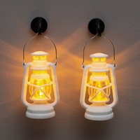Mini Lampe à Pétrole Rétro Aimant Réfrigérateur Décoration Murale Luminaire Veilleuse Ornement Maison de Poupée