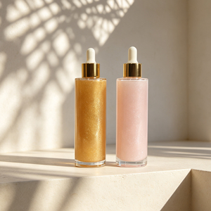 BLIW Huile Corporelle Scintillante Personnalisable avec Logo, Illuminateur de Maquillage Liquide, <span class=keywords><strong>Bronzer</strong></span> Éclatant, Huile Sèche Pailletée <span class=keywords><strong>pour</strong></span> une Peau Lumineuse - Product Image 2