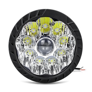 Phare de travail et antibrouillard pour voiture, 5 et 7 pouces, 35W, avec lentille, éclairage blanc, puce 5252, 9-80V, en aluminium - Product Image 2