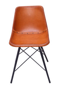 Sillas de cuero estilo sala de estar silla de oficina de madera maciza Simple muebles de sala de estar sillas de hotel con marco de Metal para el hogar - Product Image 4