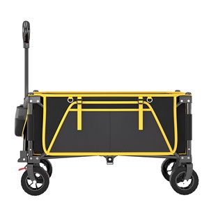 Remolque de Carga Plegable para Camping, Directo de Fábrica en el Puerto de Qingdao, con Asa Retráctil, Ruedas Giratorias, Hierro, Poliéster 600D, Cuatro Ruedas - Product Image 1