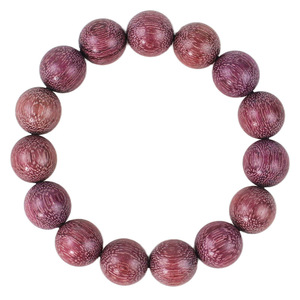 Violet Rose Sandalwood <b>Bracelet</b> 15mm Single Strand Unisex Chinese Style Jewelry - Product Image 5