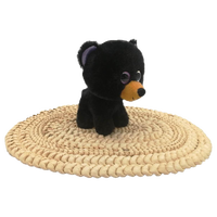 Peluche ours en peluche noir doux pour enfants, animal de petite taille personnalisé