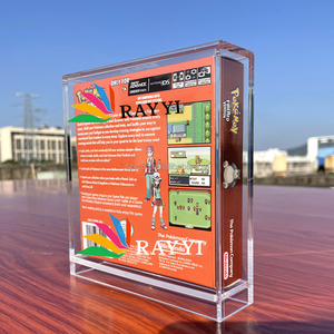 Nhà máy của xách tay đánh bóng bề mặt có tính năng Pokemon Nintendo Retro Video Trò chơi trường hợp trò chơi cậu bé trước GBG hiển thị trường hợp - Product Image 2