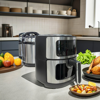 Friteuse à air numérique moderne OEM avec écran tactile LED, température réglable, électrique, pour usage domestique, four à air chaud personnalisé