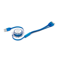 Câble de données TPE pour téléphone portable en gros, câble de charge multi-USB 3 en 1, personnalisable pour les cadeaux promotionnels
