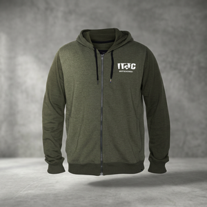 Hot Breathable Eco-Friendly Men's Zipper-Up Fleece Hoodie <b>Sweatshirt</b> <b>Black</b> Gray Winter Season Polyester/Cotton <b>Plain</b> Dyed - Product Image 2