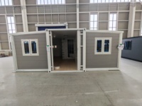 Maisons pliables de 20/40 pieds incluant : chambre, salle de bain, toilettes, cuisine, adaptées à une utilisation comme hôpital/centre commercial