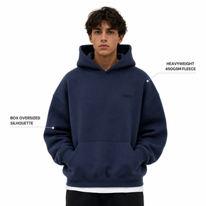 Charlo Hoodies Unisex Schwergewicht 450GSM Fleece Oversize-Passform mit Knöpfen Winter Streetwear Großhandel Maßanfertigung OEM Massenproduktion - Product Image 2