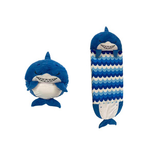 Tốt Nhất Bán Tùy Chỉnh 2-Trong-1 Động Vật Sang Trọng Ôm Gối Gấp Chống-Đá Chăn Túi Ngủ Cho Bé Trai Và Bé Gái - Product Image 1