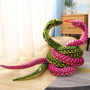 Peluche de Cobra Colorida Simulada de 80/170/240cm, Juguete de Peluche de Serpiente, Muñeco de Peluche Divertido, Broma, Juguete Suave, Decoración del Hogar - Product Image 4