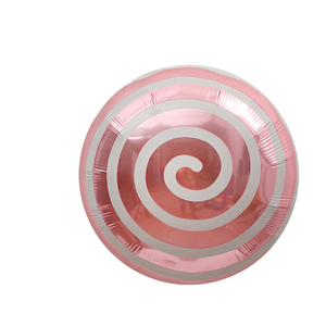 Globos redondos De aluminio con diseño De lunares para decoración, Lollipop <span class=keywords><strong>dulce</strong></span> De 18 pulgadas, a rayas, para cumpleaños y boda - Product Image 4