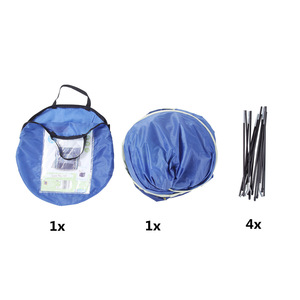 Tente de plage pliable quatre saisons Kenpuaz pour bébés, château spatial étoilé pour garçons, piscine à balles avec projection d'images, bleue - Product Image 6