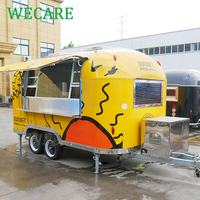 Wecare 400*210*210cm chariot à café remorques Concession remorque camion de restauration rapide camion de crème glacée chariot de nourriture