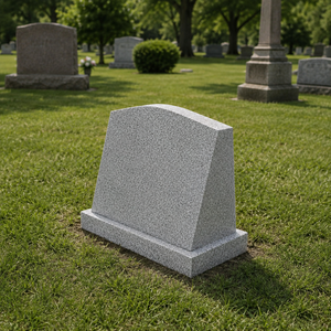Lápida de Granito, Monumento Funerario de Estilo Tradicional Americano, Piedra Inclinada de Granito - Product Image 3
