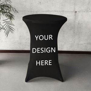 Custom GoldFlag HLY-TC001 Spandex <b>Table</b> <b>Cover</b> 60x110cm <b>Black</b> Digital Printing Portable High Quality for Welcome Gifts Cheap - Product Image 2