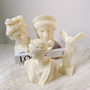 Moldes de Silicona para Estatuas de Busto de Diosa <span class=keywords><strong>Griega</strong></span>, Escultura de Artemisa Diana, Molde de Cera de Dios Romano Apolo, Molde de Vela de Ángel Alado de la Victoria - Product Image 2