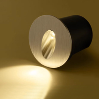 Lumière d'escalier encastrée LED, lampe d'angle en aluminium intégrée, éclairage mural carré et rond pour escaliers et coins