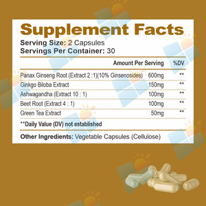 SUNI OEM/ODM suplemen Herbal <span class=keywords><strong>Ginseng</strong></span> merah Korea, kapsul ekstrak akar <span class=keywords><strong>Ginseng</strong></span> Panax untuk meningkatkan energi - Product Image 2