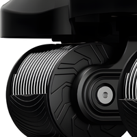 Roue Abdominale Noire avec Appui-Coudes, Entraîneur de Force pour Fitness et Renforcement Abdominal
