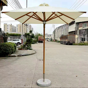 <span class=keywords><strong>Grand</strong></span> <span class=keywords><strong>parasol</strong></span> de luxe extérieur en <span class=keywords><strong>bois</strong></span> avec franges vert cyan, imperméable, pour chaise longue, table, plage, patio, jardin, hôtel - Product Image 4