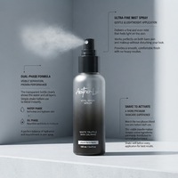 Flacon pulvérisateur OEM 100 ml en PET dépoli à double phase, à paroi épaisse, pour brume ultra fine, conteneur vide pour lotion cosmétique, avec logo personnalisé