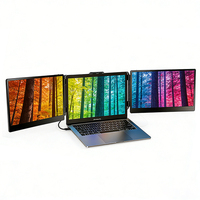 Triple écran LED étendu 14 pouces Extensor Display Moniteur portable pour ordinateurs portables avec ordinateur Windows MacBook