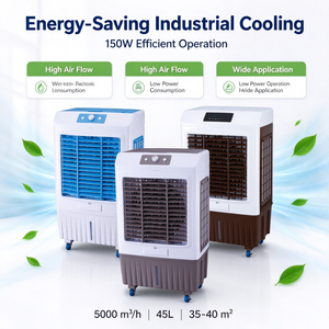 5000m³/h Luftstrom 45L Wassertank 35-40 ㎡   Umweltfreundlicher, energiesparender, tragbarer Mini-Industrie-Luftkühler von Coverage PP - Product Image 1