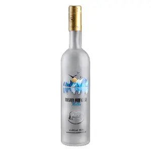 Op Maat Gemaakte Frosted 750Ml Wodka Alcohol Sterke Drank Whisky Alcoholische Tequila Ronde Glazen Fles Met Deksel Voor Fabrikanten Sa