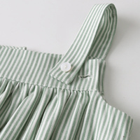 27 Combinaisons d'été personnalisées à rayures pour bébé fille, sans manches, pour nouveau-né et tout-petit, vêtements respirants et confortables pour bébé, combinaison quotidienne
