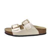 Valleverde Sandales à bout ouvert en cuir véritable pour femme, talon platine de 3 cm, taille 39, chaussures confortables