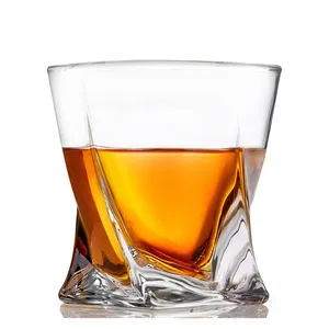 老式波旁威士忌酒杯9盎司水晶威士忌酒杯