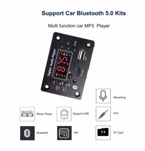 Không dây 5.0 5V/12V MP3 WMA giải mã âm thanh xe hơi USB TF <span class=keywords><strong>FM</strong></span> Radio module với cho AUX Màn hình màu và điều khiển từ xa - Product Image 6