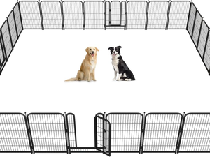 Kandang Anjing Logam 40in H 32 Panel Pagar Anjing Tugas Berat - Product Image 1