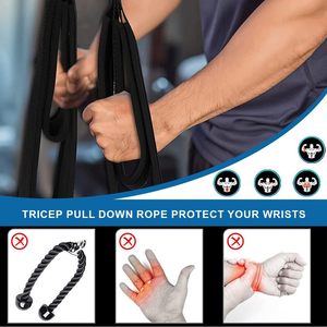 Roegadyn xách tay cử tạ sức mạnh bụng đào tạo tập thể dục TRICEPS dây xử lý Dây đeo kéo xuống - Product Image 3
