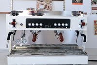 Máquina de Espresso Eléctrica Semi-Automática Comercial Zilong, Carcasa de Acero Inoxidable con Acabado Espejo, Bomba Rotativa de 9 Bares, Múltiples Calderas