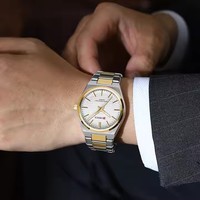 Jam Tangan Wanita Curren 8439 Merk Ternama Mewah Asli Tahan Air untuk Wanita/Gadis Warna Emas Bahan Stainless Steel Quartz