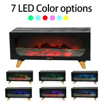 Nouveau 3d Cheminée Humidificateur Flamme Aroma Diffuseur Bureau Télécommande Sept Couleurs Lumières Simulation Cheminée Diffuseur