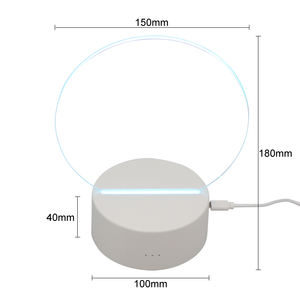 Prix usine Acrylique Blanc Conseil LED Veilleuse RVB Veilleuse Base En Bois Prise USB Pour La Décoration <span class=keywords><strong>De</strong></span> <span class=keywords><strong>Lit</strong></span> - Product Image 6