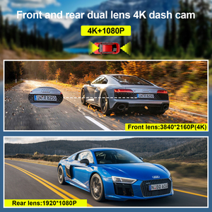3.18 inch màn hình 4K Dash Cam phía trước và phía sau ống kính kép 4K WIFI <span class=keywords><strong>GPS</strong></span> Dashcam 4K xe hộp đen Dash Máy ảnh ống kính kép 4k Dash Cam - Product Image 3