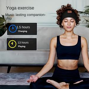 Nouveau design Blue Tooth 5.2 <span class=keywords><strong>bandeau</strong></span> de course de sport sans fil, <span class=keywords><strong>bandeau</strong></span> de musique de méditation de yoga adapté aux hommes et aux femmes - Product Image 5