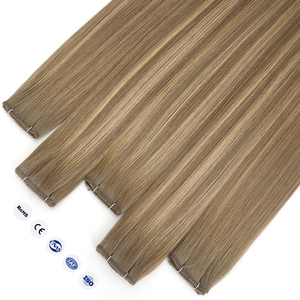 Extensions de <span class=keywords><strong>cheveux</strong></span> invisibles à micro-boucles avec trou, couleur blanc glace européen, tissage Genius XO Butterfly sans couture, qualité usine - Product Image 3