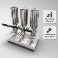 EJIN 15L Distributeur manuel de pâte à churros en acier inoxydable, injecteur de confiture, machine à garnir le pain et la crème, distributeur professionnel de pâte pour boulangerie