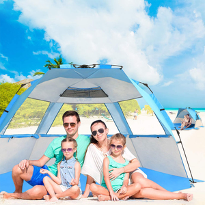 Yüksek kaliteli özel kamp su geçirmez güneş gölge barınak plaj çadırı s toptan UV50 + katlanabilir otomatik pop-up çadır açık plaj çadırı - Product Image 6