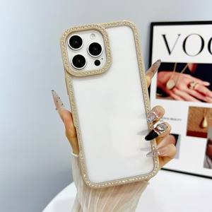 Funda de Teléfono Elegante para Mujer con Borde de Diamantes, Funda Protectora de Lujo para Teléfono Huawei P70 Pro Mate 60 Pro, Resistente a Golpes, Fabricada en PC+TPU - Product Image 3