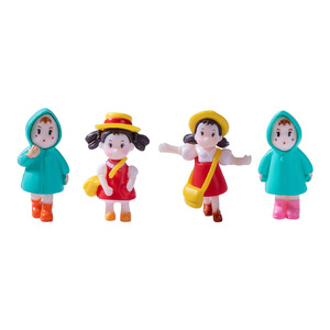 La figura di azione della bambina 3D può regalo giocattolo in miniatura ornamento artigianale in plastica figurine torta decorazione per auto decorazioni portachiavi - Product Image 2